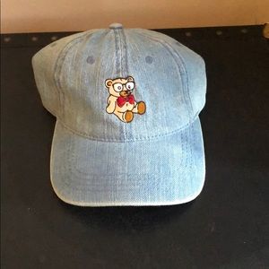 Denim Nerdy Bear Adjustable Hat
